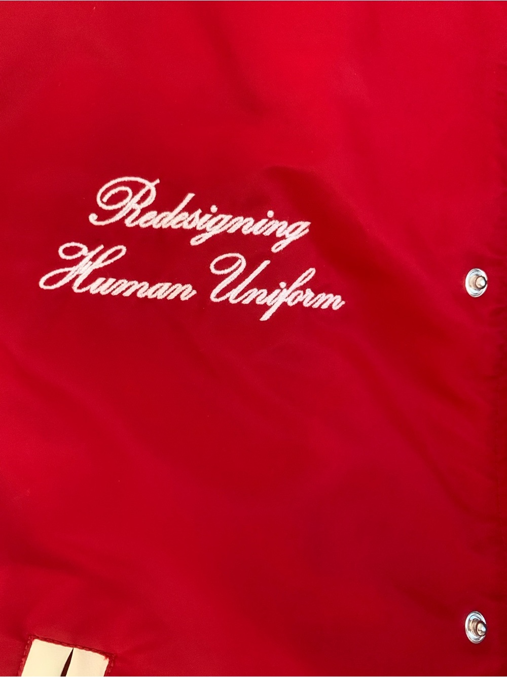 Zara x Rhuigi "RHU" Patches Varsity Bomber Jacket - Red/Cream - Size Small - Picture 4 of 15